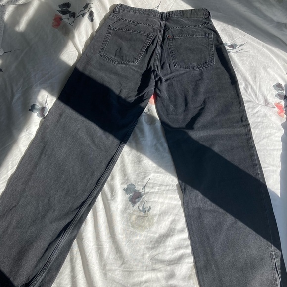 H&M Black Straight Jeans With Slit - Picture 8 of 13